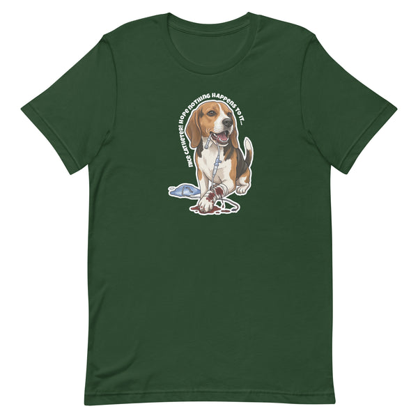 Nice catheter! Unisex T-shirt-I love Veterinary