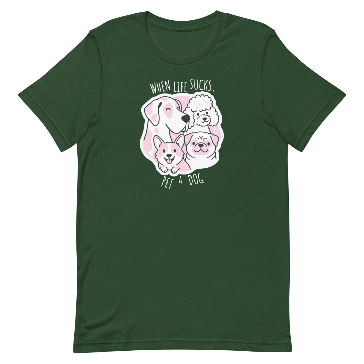 When life sucks pet a dog Unisex T-shirt-I love Veterinary