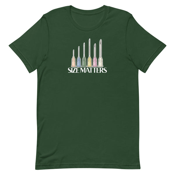 Size matters Unisex T-shirt-I love Veterinary