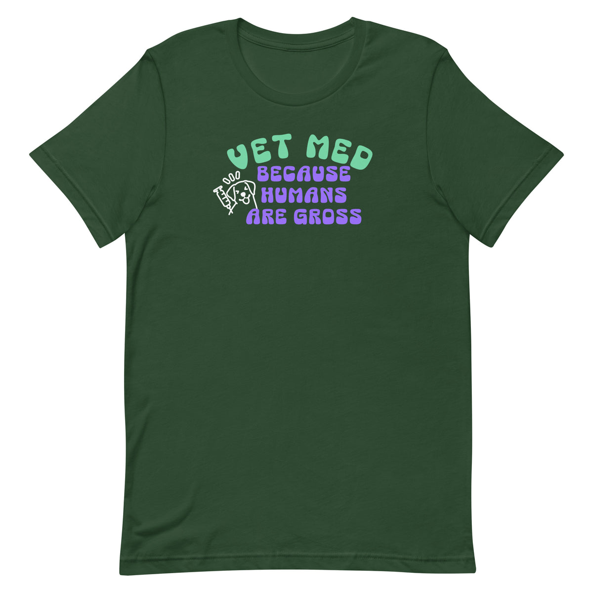 Vet Med because humans are gross Unisex T-shirt-I love Veterinary