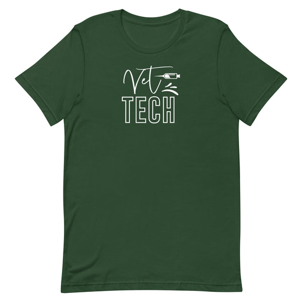Vet Tech Needle Unisex T-shirt-I love Veterinary