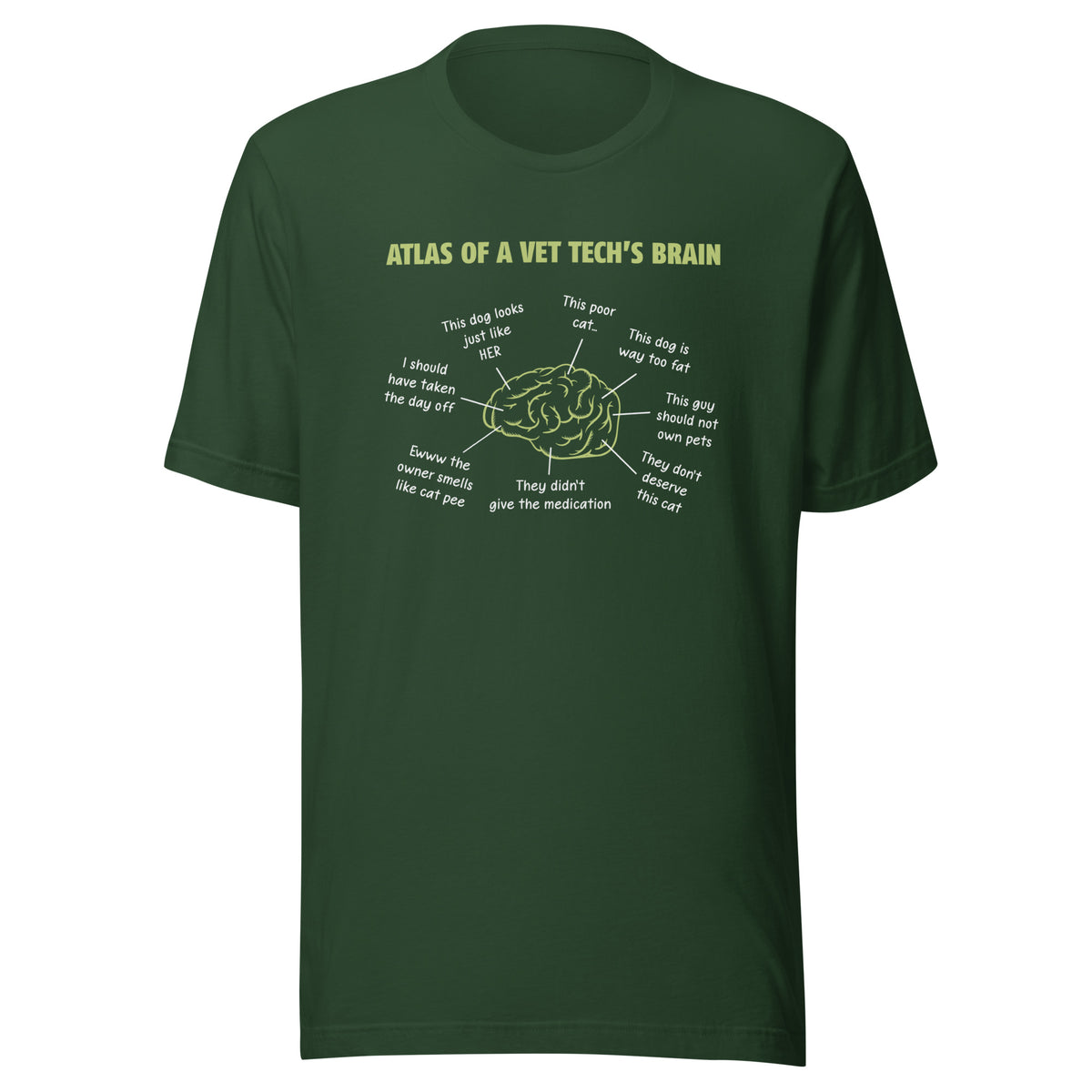 Atlas of a Vet Tech's Brain Unisex T-shirt