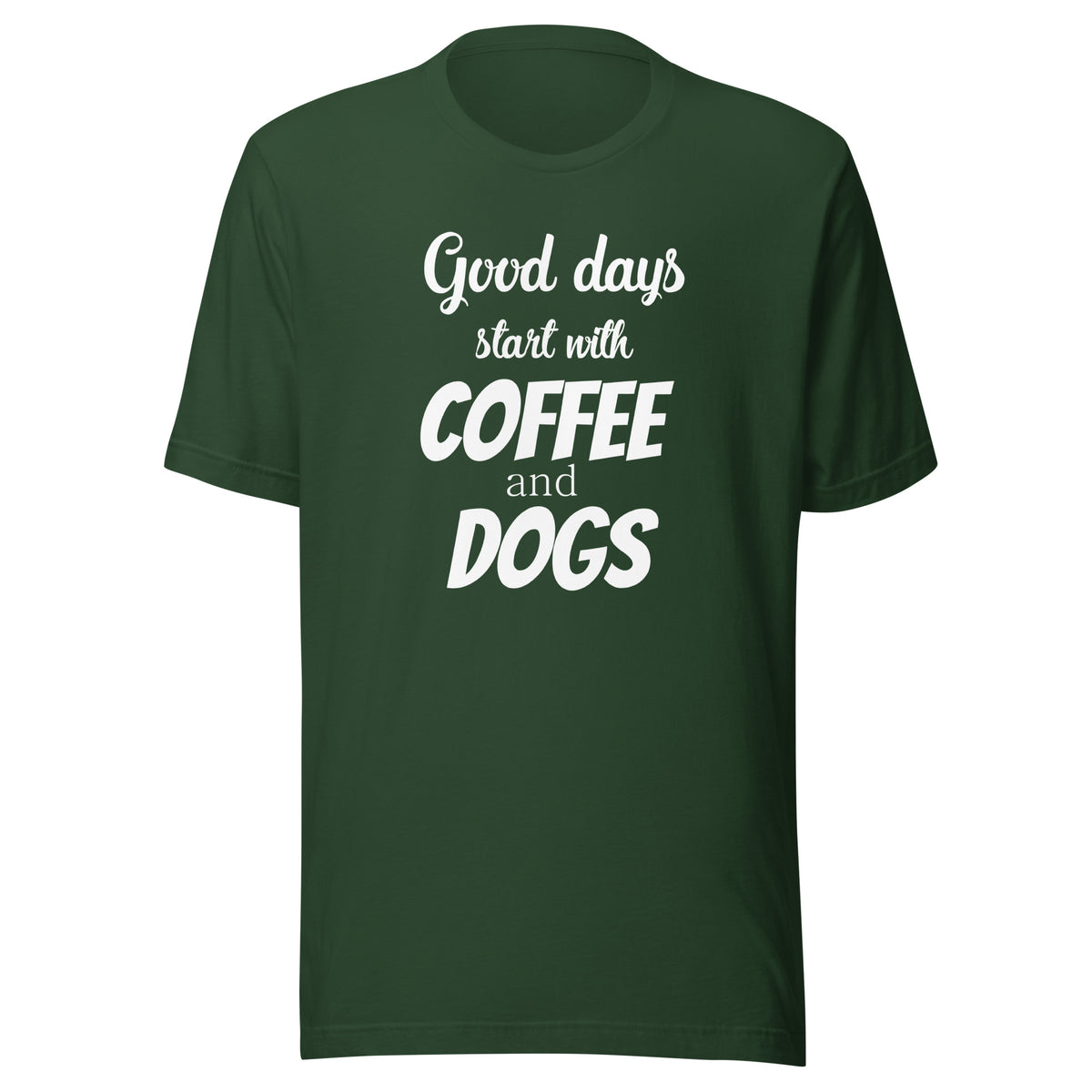 Coffee and dogs Unisex T-shirt