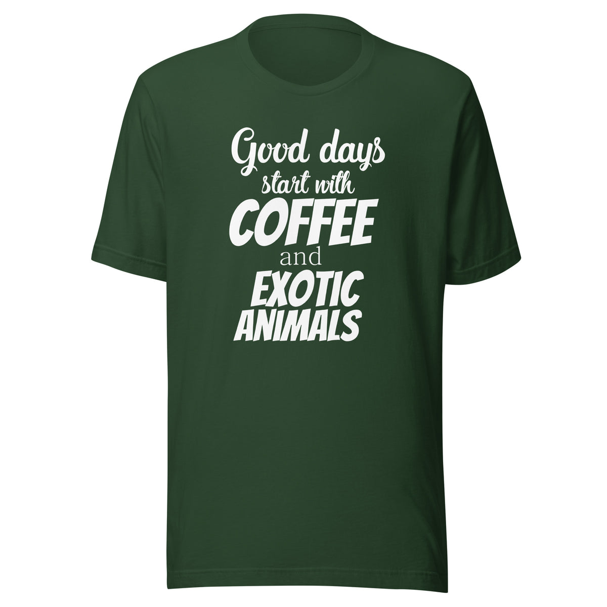 Coffee and exotic animals Unisex T-shirt
