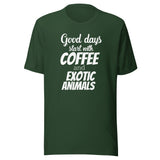 Coffee and exotic animals Unisex T-shirt