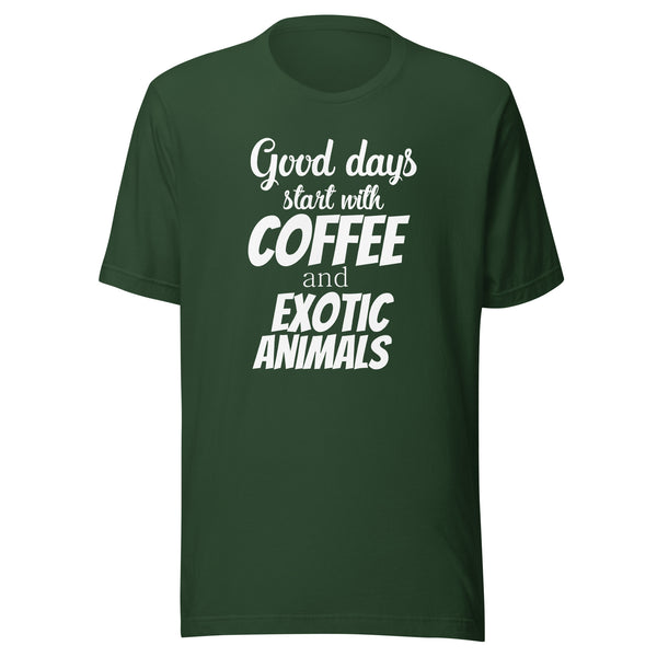 Coffee and exotic animals Unisex T-shirt