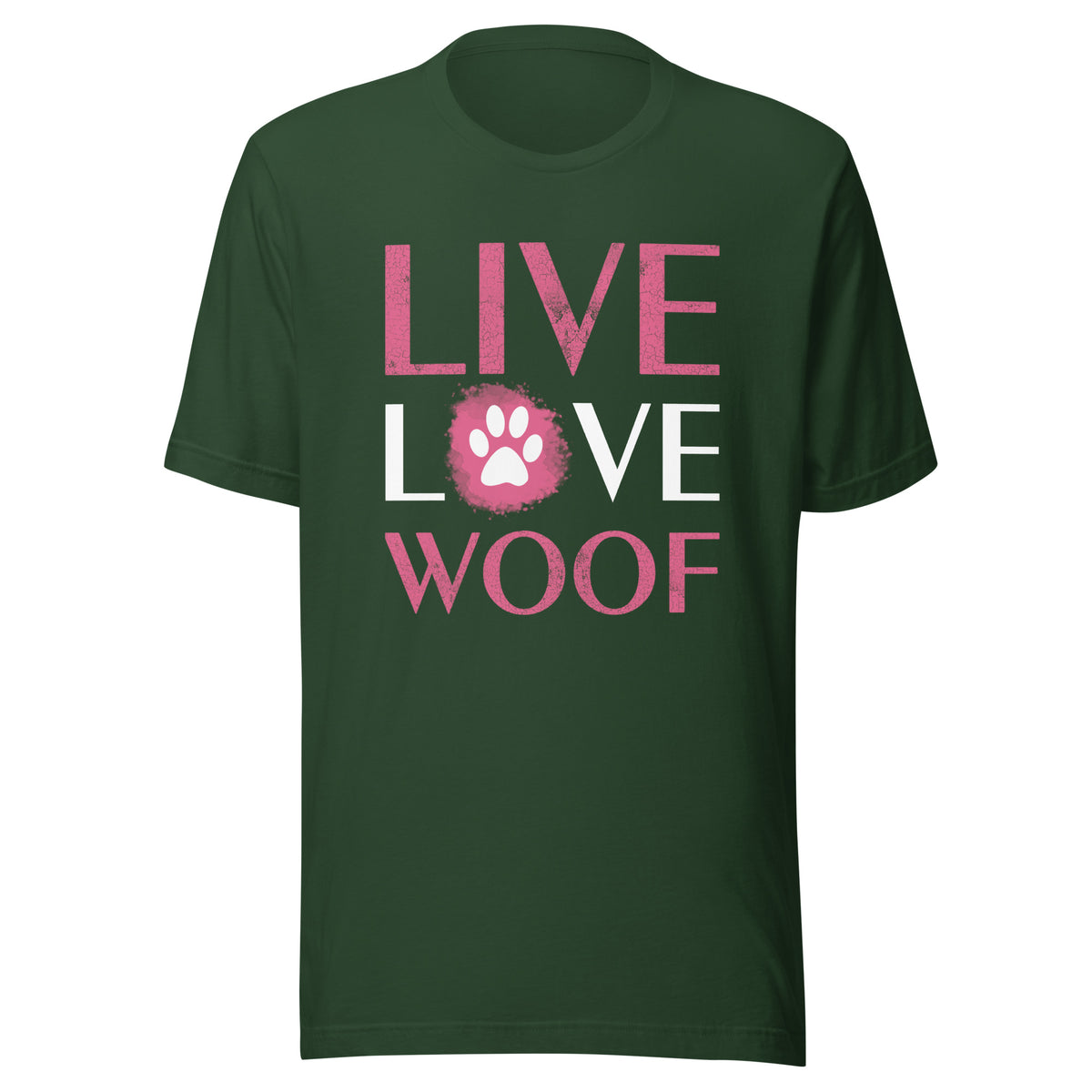 Live, Love, Woof Unisex T-shirt