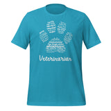 Veterinarian Paw Print Unisex T-shirt-I love Veterinary