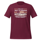Exhausted veterinary receptionist Unisex T-shirt-Unisex T-Shirt | Bella + Canvas 3001-I love Veterinary