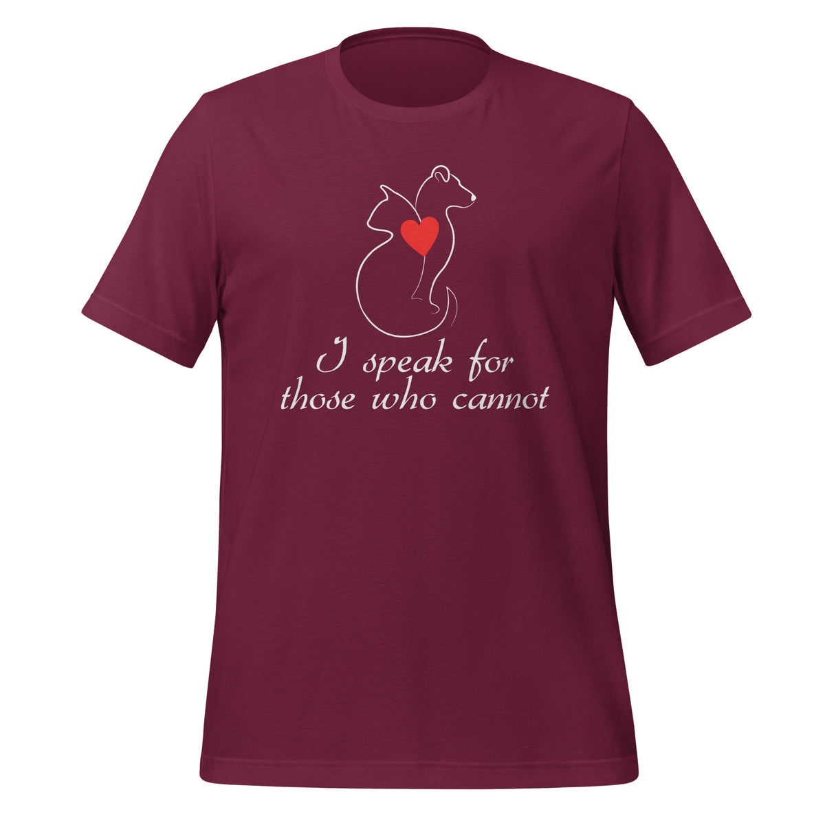 I speak for those who cannot Unisex T-shirt-I love Veterinary