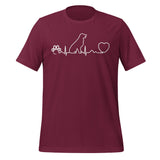 Dog Heartbeat Unisex T-shirt-I love Veterinary