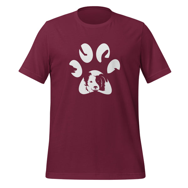 Dog Pawprint Unisex T-shirt-I love Veterinary