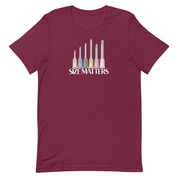 Size matters Unisex T-shirt-I love Veterinary