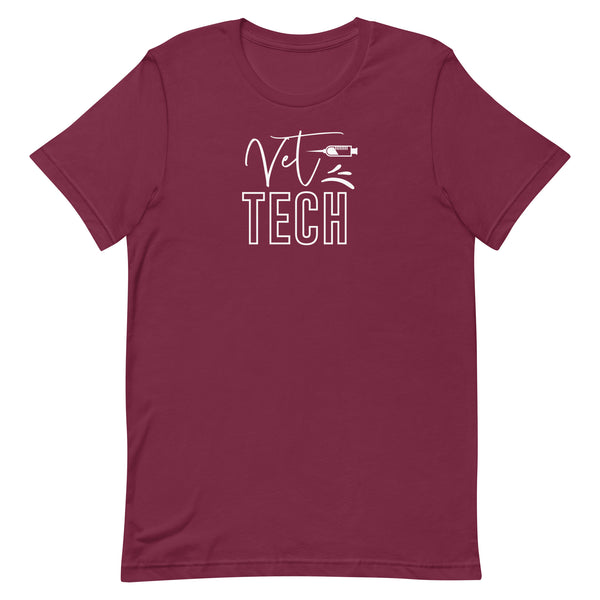 Vet Tech Needle Unisex T-shirt-I love Veterinary