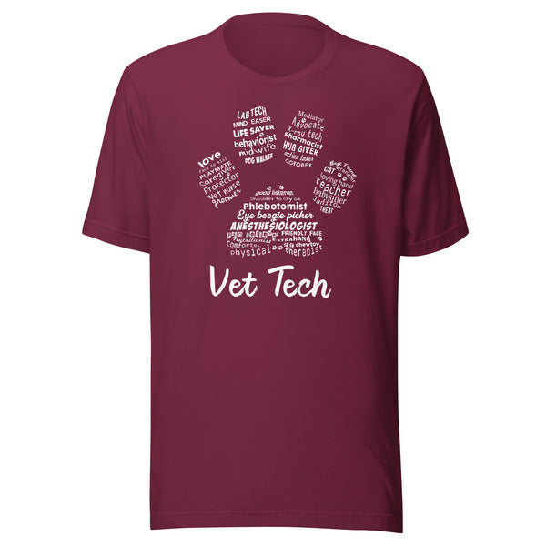 Vet Tech PawPrint Unisex t-shirt