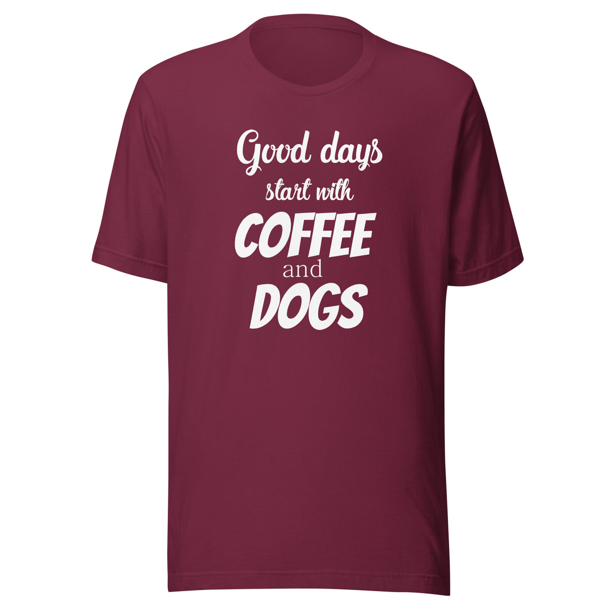 Coffee and dogs Unisex T-shirt