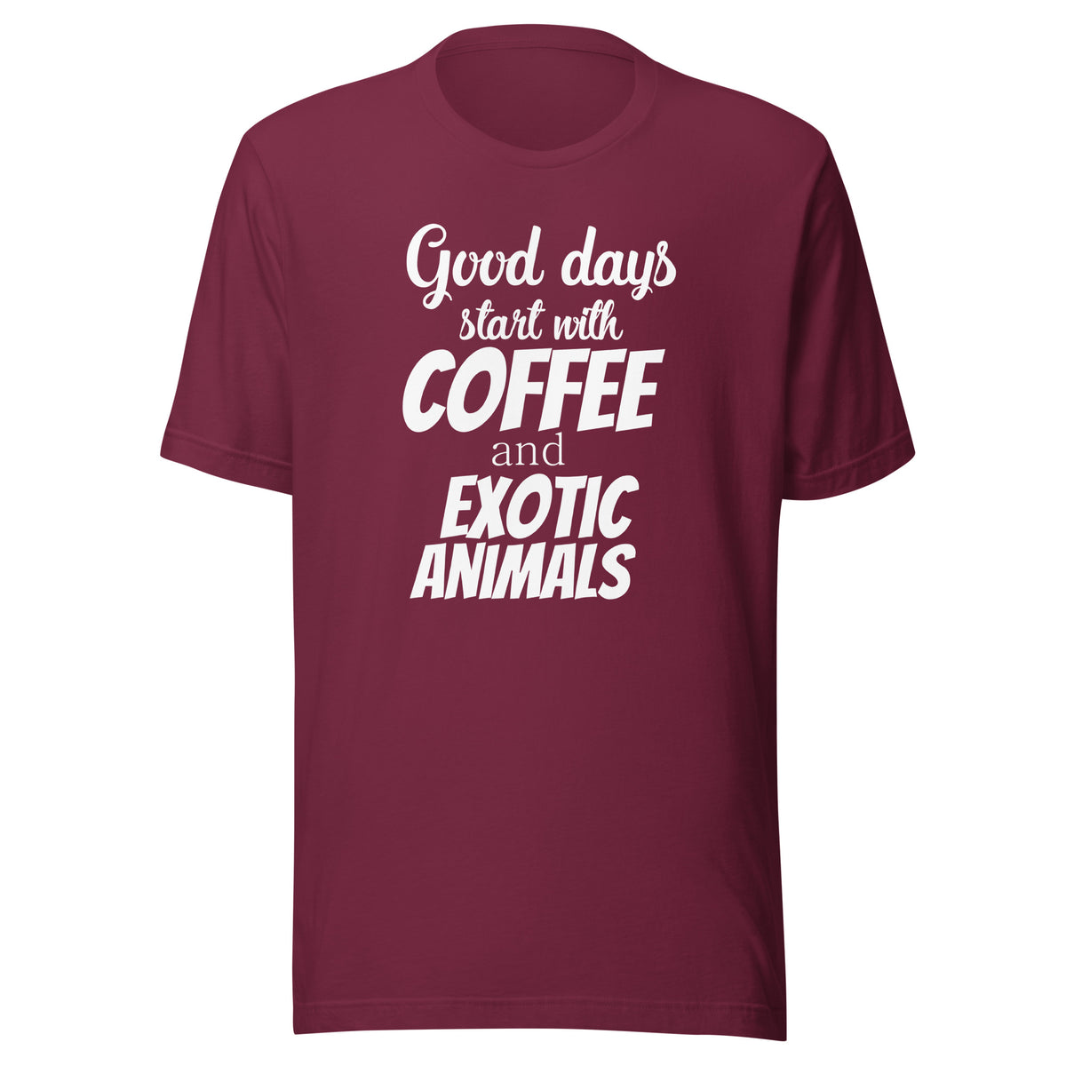 Coffee and exotic animals Unisex T-shirt
