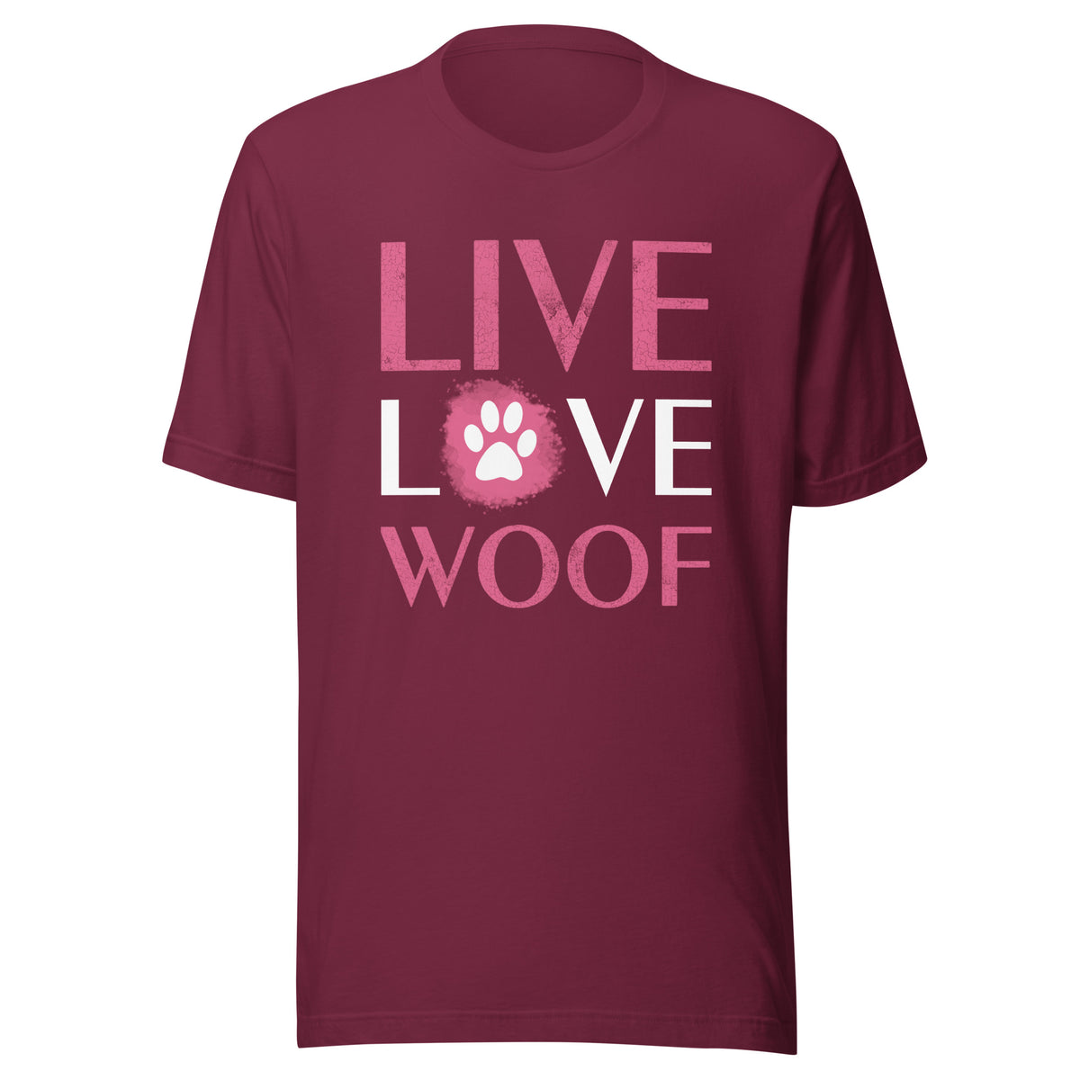 Live, Love, Woof Unisex T-shirt