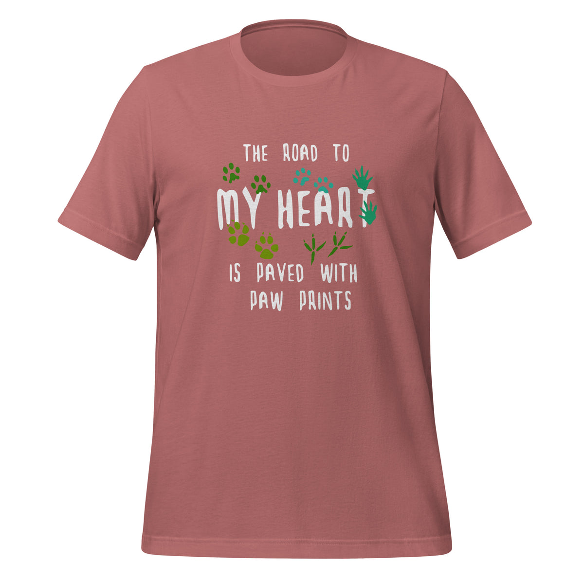 The road to my heart is paved with paw prints Unisex T-shirt-I love Veterinary