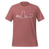 NOMV Cat Pulse Unisex T-Shirt-I love Veterinary
