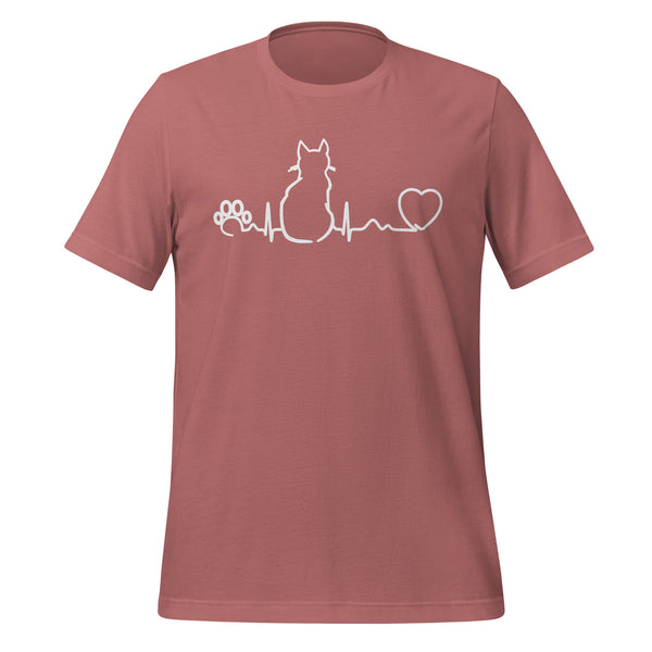 NOMV Cat Pulse Unisex T-Shirt-I love Veterinary