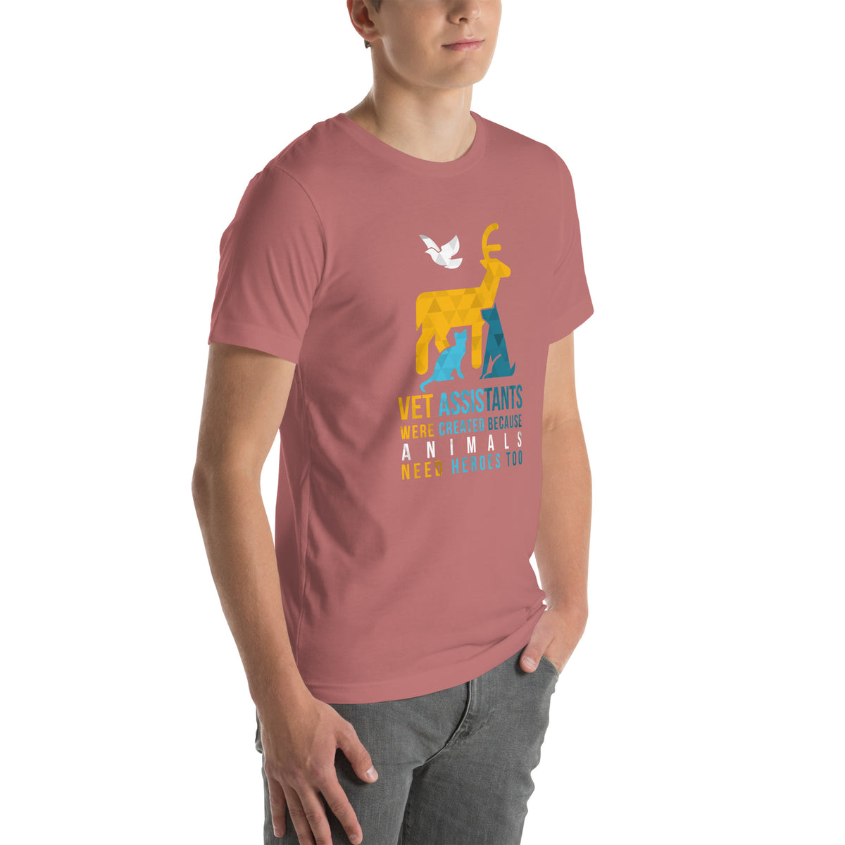 Vet assistants were created because animals need heroes too Unisex T-shirt-I love Veterinary