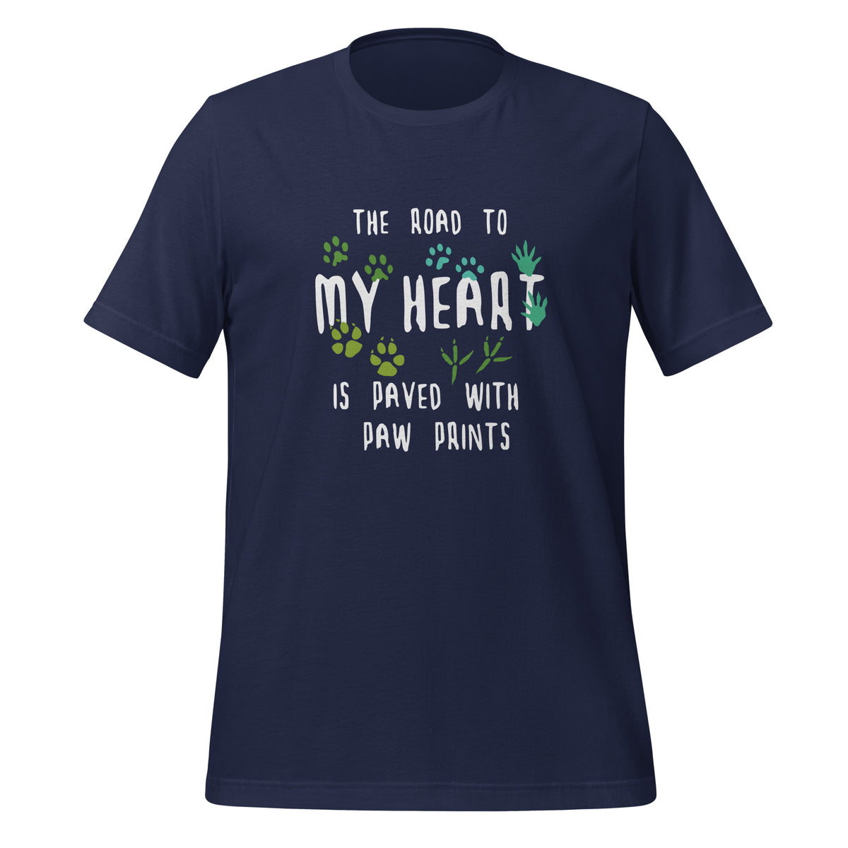 The road to my heart is paved with paw prints Unisex T-shirt-I love Veterinary