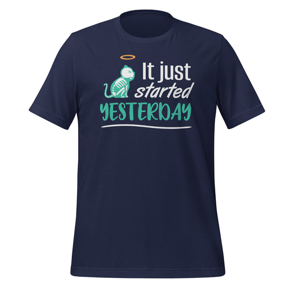 It just started yesterday Unisex t-shirt-Unisex Staple T-Shirt | Bella + Canvas 3001-I love Veterinary