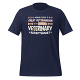 Exhausted veterinary receptionist Unisex T-shirt-Unisex T-Shirt | Bella + Canvas 3001-I love Veterinary
