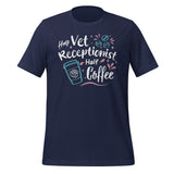 Half vet receptionist, half coffee Unisex T-shirt-Unisex T-Shirt | Bella + Canvas 3001-I love Veterinary