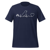 Dog Heartbeat Unisex T-shirt-I love Veterinary