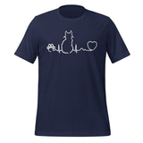 NOMV Cat Pulse Unisex T-Shirt-I love Veterinary