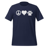 Peace, love, paws Unisex T-shirt-I love Veterinary