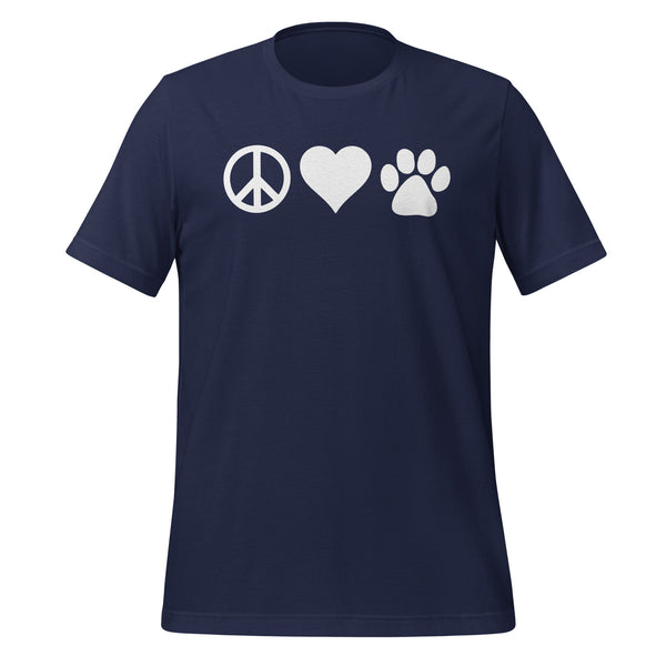 Peace, love, paws Unisex T-shirt-I love Veterinary