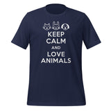 Keep calm and love animals Unisex T-shirt-I love Veterinary