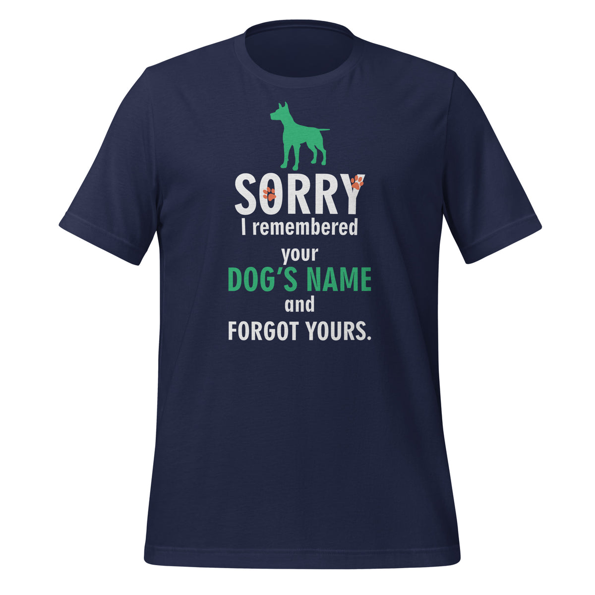 NOMV I remembered your dog's name Unisex T-Shirt-I love Veterinary