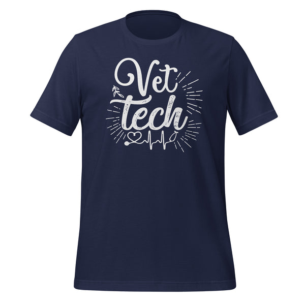 Vet Tech Stethoscope Pulse Unisex T-shirt-I love Veterinary