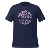 Vet Receptionist circle paws pattern Unisex T-shirt-I love Veterinary