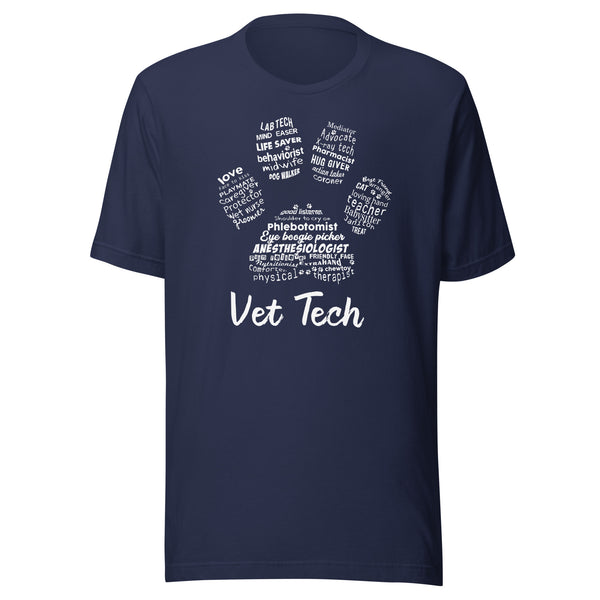 Vet Tech PawPrint Unisex t-shirt