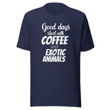 Coffee and exotic animals Unisex T-shirt