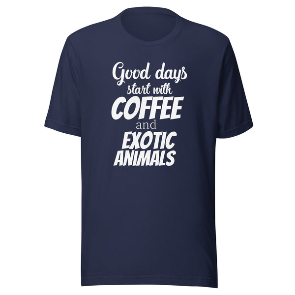 Coffee and exotic animals Unisex T-shirt