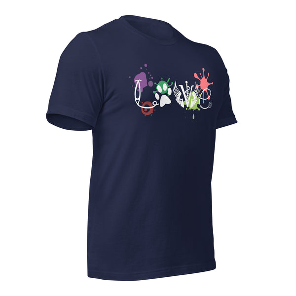 Dawson Forest Animal Hospital Unisex t-shirt-I love Veterinary