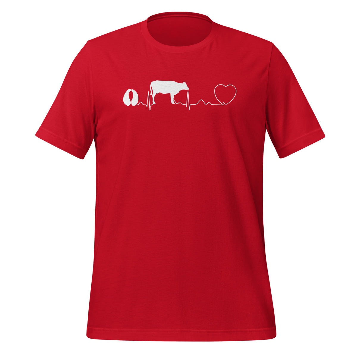 Cow Pulse Unisex t-shirt-Unisex T-Shirt | Bella + Canvas 3001-I love Veterinary