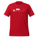 Cow Pulse Unisex t-shirt-Unisex T-Shirt | Bella + Canvas 3001-I love Veterinary