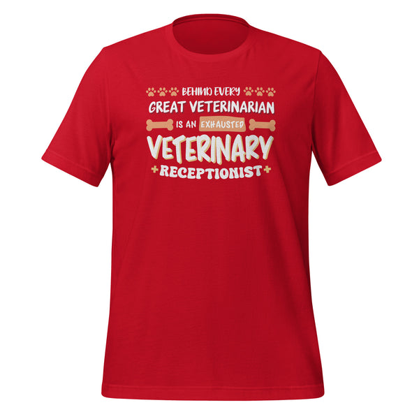 Exhausted veterinary receptionist Unisex T-shirt-Unisex T-Shirt | Bella + Canvas 3001-I love Veterinary