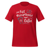 Half vet receptionist, half coffee Unisex T-shirt-Unisex T-Shirt | Bella + Canvas 3001-I love Veterinary