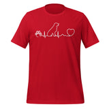 Dog Heartbeat Unisex T-shirt-I love Veterinary
