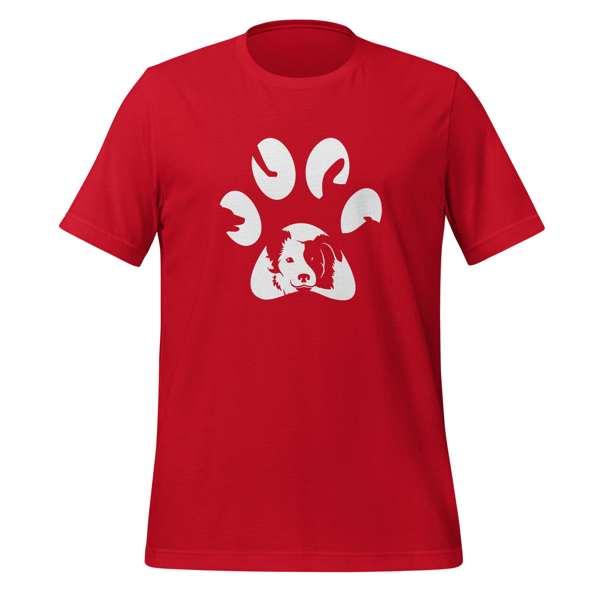 Dog Pawprint Unisex T-shirt-I love Veterinary