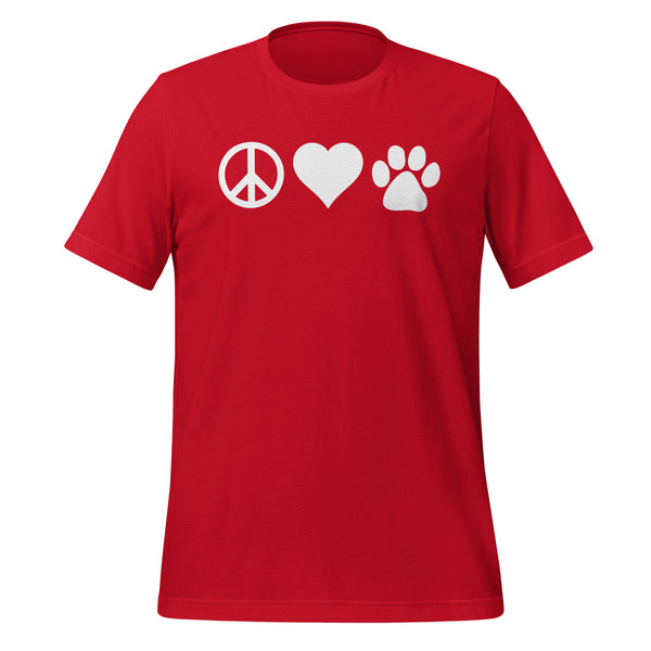 Peace, love, paws Unisex T-shirt-I love Veterinary