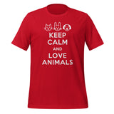 Keep calm and love animals Unisex T-shirt-I love Veterinary